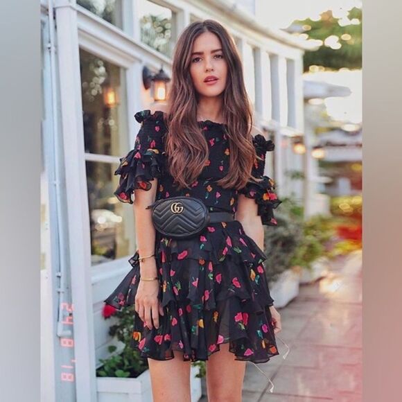 Carolina Constas New York Kora Floral Off Shoulder Mini Dress - Picture 1 of 10